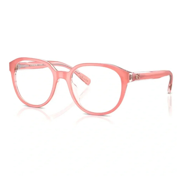 COACH HC6209U Eyeglasses Frames Case. 5743 Translucent Pink RXable NWT - Picture 1 of 12